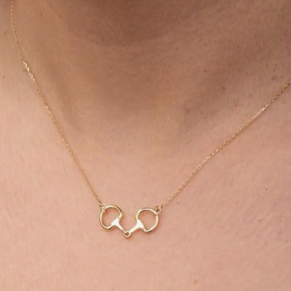 Gorgeous Neiman Marcus 14kT Horse Bit necklace